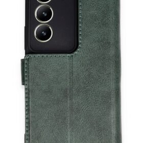 Vivo V30 Lite 4G Kılıf Trend S Plus Kapaklı Kılıf - Yeşil-(5796)