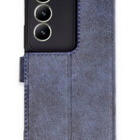 Vivo V30 Lite 4G Kılıf Trend S Plus Kapaklı Kılıf - Lacivert-(5796)