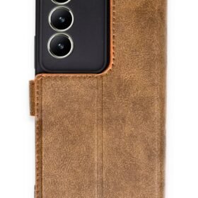 Vivo V30 Lite 4G Kılıf Trend S Plus Kapaklı Kılıf - Taba-(5796)