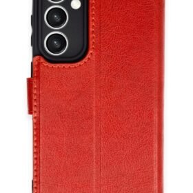 Samsung Galaxy S23 FE Kılıf Trend S Plus Kapaklı Kılıf - Kırmızı-(5796)