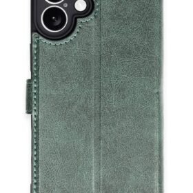 iPhone 16 Kılıf Trend S Plus Kapaklı Kılıf - Yeşil-(5796)