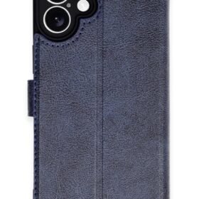 iPhone 16 Kılıf Trend S Plus Kapaklı Kılıf - Lacivert-(5796)