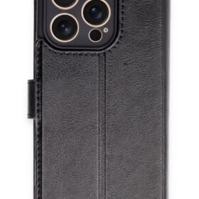 iPhone 16 Pro Kılıf Trend S Plus Kapaklı Kılıf - Siyah-(5796)
