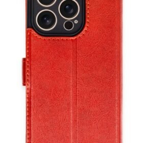 iPhone 16 Pro Kılıf Trend S Plus Kapaklı Kılıf - Kırmızı-(5796)