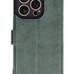 iPhone 16 Pro Kılıf Trend S Plus Kapaklı Kılıf - Yeşil-(5796)