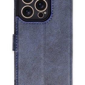 iPhone 16 Pro Kılıf Trend S Plus Kapaklı Kılıf - Lacivert-(5796)