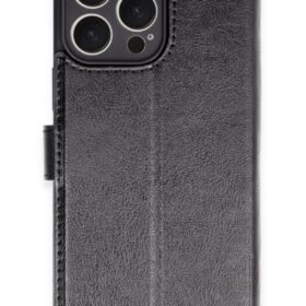 iPhone 16 Pro Max Kılıf Trend S Plus Kapaklı Kılıf - Siyah-(5796)