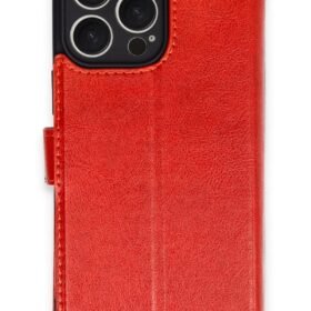 iPhone 16 Pro Max Kılıf Trend S Plus Kapaklı Kılıf - Kırmızı-(5796)