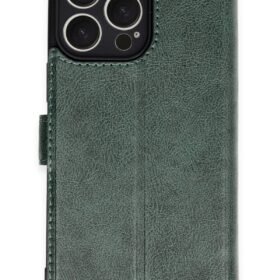 iPhone 16 Pro Max Kılıf Trend S Plus Kapaklı Kılıf - Yeşil-(5796)