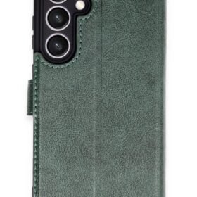 Samsung Galaxy S24 FE Kılıf Trend S Plus Kapaklı Kılıf - Yeşil-(5796)