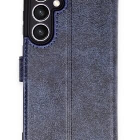 Samsung Galaxy S24 FE Kılıf Trend S Plus Kapaklı Kılıf - Lacivert-(5796)