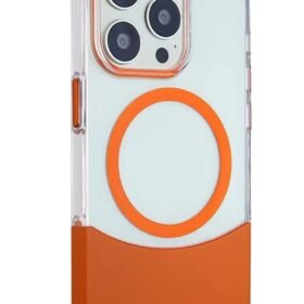 iPhone 14 Pro Max PC Suit Magsafe Kapak - Turuncu-(5796)
