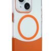 iPhone 15 PC Suit Magsafe Kapak - Turuncu-(5796)