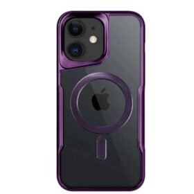 iPhone 11 Kılıf Boyi Magsafe Silikon Kapak - Derin Mor-(5796)