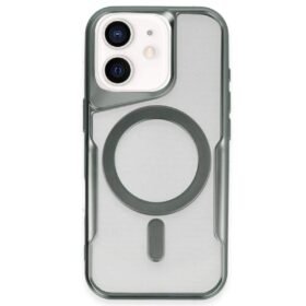 iPhone 11 Kılıf Boyi Magsafe Silikon Kapak - Yeşil-(5796)