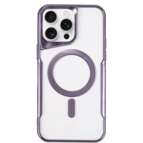 iPhone 14 Pro Kılıf Boyi Magsafe Silikon Kapak - Derin Mor-(5796)