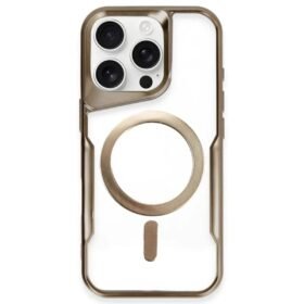 iPhone 14 Pro Kılıf Boyi Magsafe Silikon Kapak - Kahverengi-(5796)