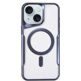 iPhone 15 Kılıf Boyi Magsafe Silikon Kapak - Lacivert-(5796)
