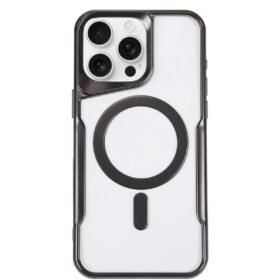 iPhone 15 Pro Kılıf Boyi Magsafe Silikon Kapak - Siyah-(5796)