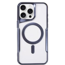 iPhone 15 Pro Max Kılıf Boyi Magsafe Silikon Kapak - Lacivert-(5796)