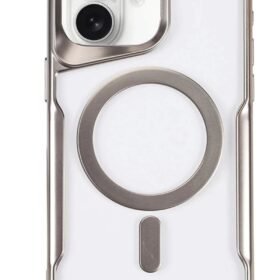 iPhone 16 Plus Kılıf Boyi Magsafe Silikon Kapak - Gümüş-(5796)