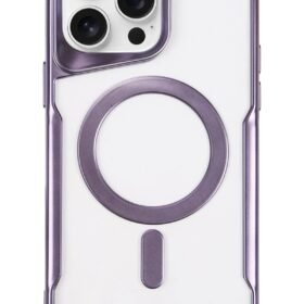 iPhone 16 Pro Kılıf Boyi Magsafe Silikon Kapak - Derin Mor-(5796)