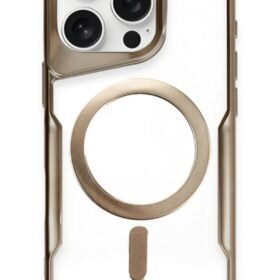 iPhone 16 Pro Kılıf Boyi Magsafe Silikon Kapak - Kahverengi-(5796)