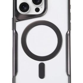 iPhone 16 Pro Max Kılıf Boyi Magsafe Silikon Kapak - Siyah-(5796)