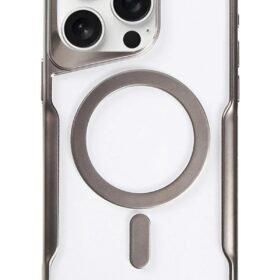 iPhone 16 Pro Max Kılıf Boyi Magsafe Silikon Kapak - Titan Gri-(5796)