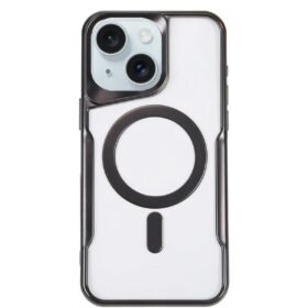 iPhone 14 Kılıf Boyi Magsafe Silikon Kapak - Siyah-(5796)