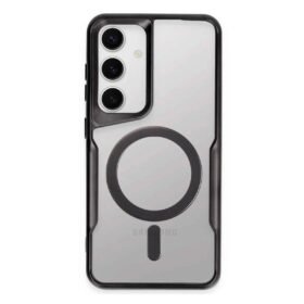 Samsung Galaxy S24 Kılıf Boyi Magsafe Silikon Kapak - Siyah-(5796)