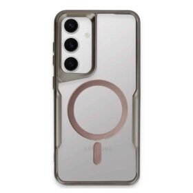 Samsung Galaxy S24 Kılıf Boyi Magsafe Silikon Kapak - Titan Gri-(5796)