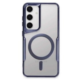 Samsung Galaxy S24 Kılıf Boyi Magsafe Silikon Kapak - Lacivert-(5796)
