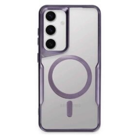 Samsung Galaxy S24 Kılıf Boyi Magsafe Silikon Kapak - Derin Mor-(5796)