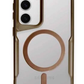 Samsung Galaxy S24 Kılıf Boyi Magsafe Silikon Kapak - Kahverengi-(5796)