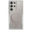 Samsung Galaxy S24 Ultra Kılıf Boyi Magsafe Silikon Kapak - Gümüş-(5796)