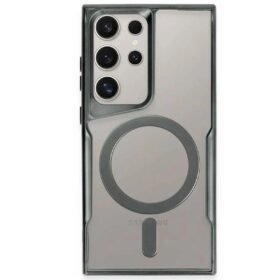 Samsung Galaxy S24 Ultra Kılıf Boyi Magsafe Silikon Kapak - Yeşil-(5796)