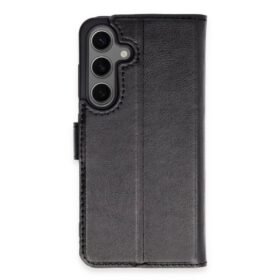 Samsung Galaxy S24 Plus Kılıf Trend S Plus Kapaklı Kılıf - Siyah-(5796)