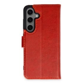 Samsung Galaxy S24 Plus Kılıf Trend S Plus Kapaklı Kılıf - Kırmızı-(5796)