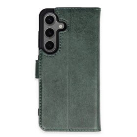 Samsung Galaxy S24 Plus Kılıf Trend S Plus Kapaklı Kılıf - Yeşil-(5796)