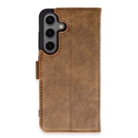 Samsung Galaxy S24 Plus Kılıf Trend S Plus Kapaklı Kılıf - Taba-(5796)