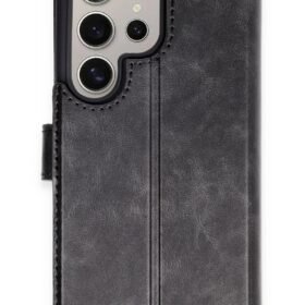 Samsung Galaxy S24 Ultra Kılıf Trend S Plus Kapaklı Kılıf - Siyah-(5796)