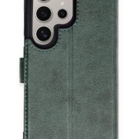 Samsung Galaxy S24 Ultra Kılıf Trend S Plus Kapaklı Kılıf - Yeşil-(5796)