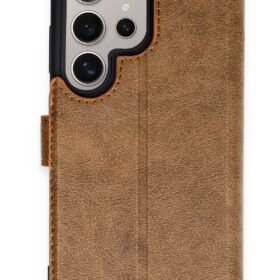 Samsung Galaxy S24 Ultra Kılıf Trend S Plus Kapaklı Kılıf - Taba-(5796)