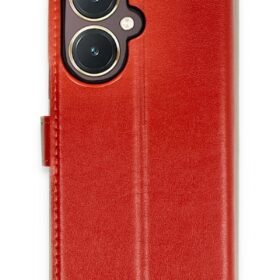 Vivo Y27 Kılıf Trend S Plus Kapaklı Kılıf - Kırmızı-(5796)