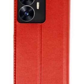 Realme C55 Kılıf Trend S Plus Kapaklı Kılıf - Kırmızı-(5796)