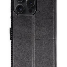 iPhone 15 Pro Max Kılıf Trend S Plus Kapaklı Kılıf - Siyah-(5796)