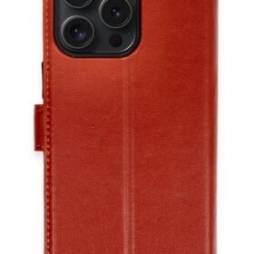 iPhone 15 Pro Max Kılıf Trend S Plus Kapaklı Kılıf - Kırmızı-(5796)