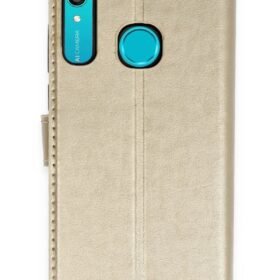 Huawei Y6 Prime Kılıf Trend S Plus Kapaklı Kılıf - Gold-(5796)