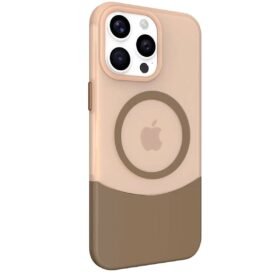 iPhone 15 Pro PC Suit Magsafe Kapak - Kahverengi-(5796)